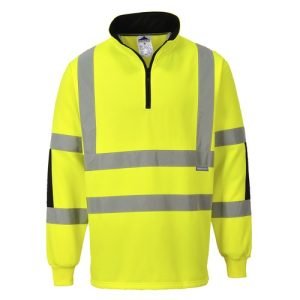 Hi-Vis Quarter Zip Pullover Sweatshirt, Class 3