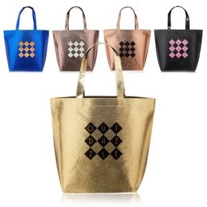 New Castle Non-Woven Metallic Tote Bags