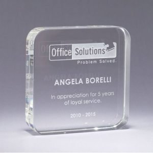 App Optic Crystal Paperweight