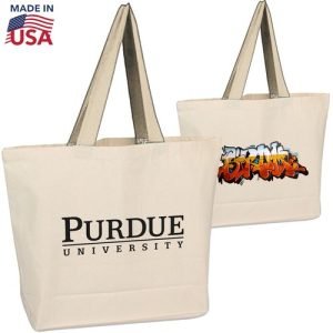 Extra Large 12 Oz. Cotton Canvas Tote Bags (19"x 14"x4")