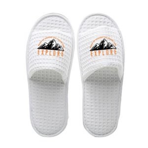 Waffle Open Toe Slippers