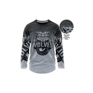 Unisex 180 GSM Cotton Feel Jersey Knitted Sublimation Long Sleeve T-Shirt