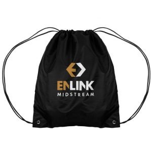 14.5" x 17.5" 210D Polyester Drawstring Backpack