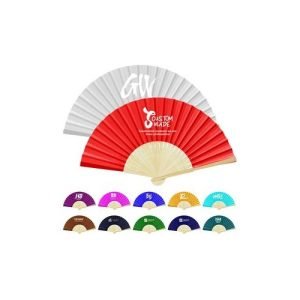 Full-color Folding Bamboo Paper Hand Fan