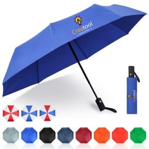 42'' Arc Auto Open+Close Telescopic Folding Umbrella (Full Color)