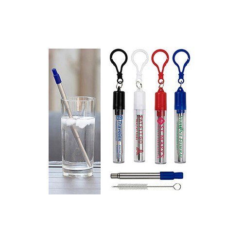 Eco-Collapsible Straw 8" Reusable Stainless Steel Straw