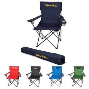 Portable Folding Chair Cup Holders & Carry Bag, Holds 300 lbs for Outdoors