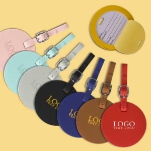 Round Flap Luggage Tags With Logo