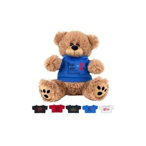 8" Plush Teddy Bear With Choice of T-Shirt Color
