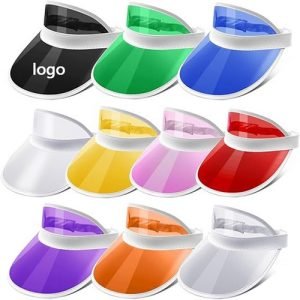 Unisex Transparent Plastic Sun Visor Cap LOW MOQ